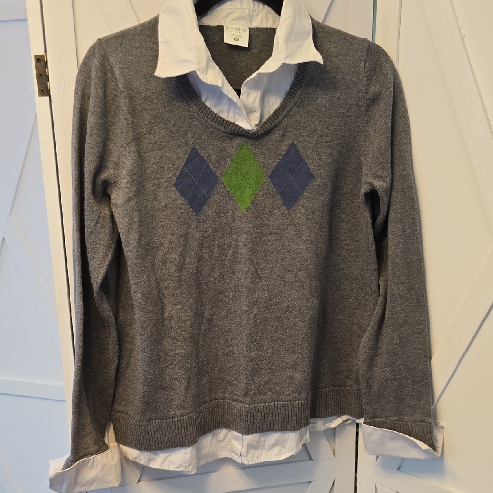 Motherhood Maternity Double V-Neck Dickie Sweater